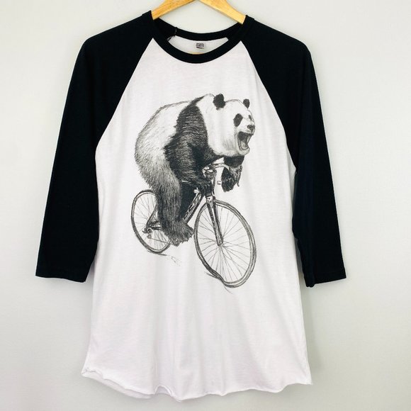 5050 Los Angeles "Screaming Panda on Bike" Top - Picture 1 of 8